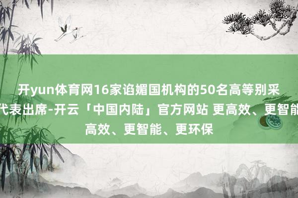 开yun体育网16家谄媚国机构的50名高等别采购官员及代表出席-开云「中国内陆」官方网站 更高效、更智能、更环保