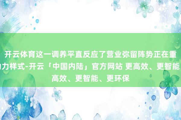 开云体育这一调养平直反应了营业弥留阵势正在重塑巨匠动力样式-开云「中国内陆」官方网站 更高效、更智能、更环保
