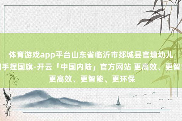 体育游戏app平台山东省临沂市郯城县官塘幼儿园的孩子们手捏国旗-开云「中国内陆」官方网站 更高效、更智能、更环保