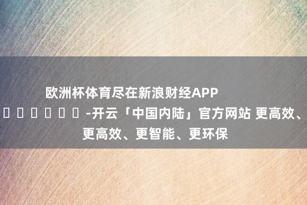 欧洲杯体育尽在新浪财经APP            													-开云「中国内陆」官方网站 更高效、更智能、更环保