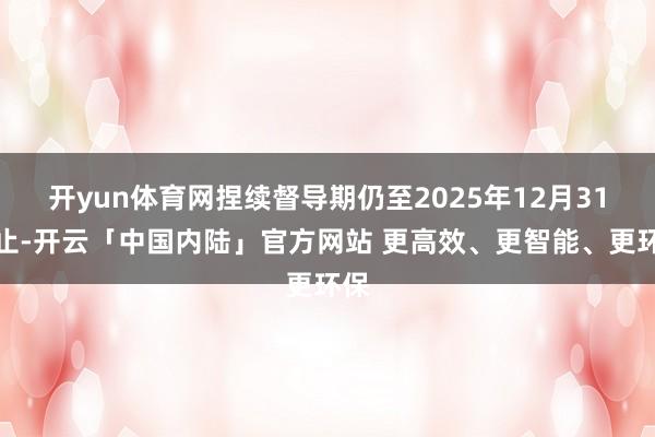 开yun体育网捏续督导期仍至2025年12月31日止-开云「中国内陆」官方网站 更高效、更智能、更环保