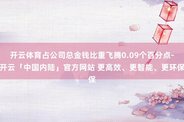 开云体育占公司总金钱比重飞腾0.09个百分点-开云「中国内陆」官方网站 更高效、更智能、更环保